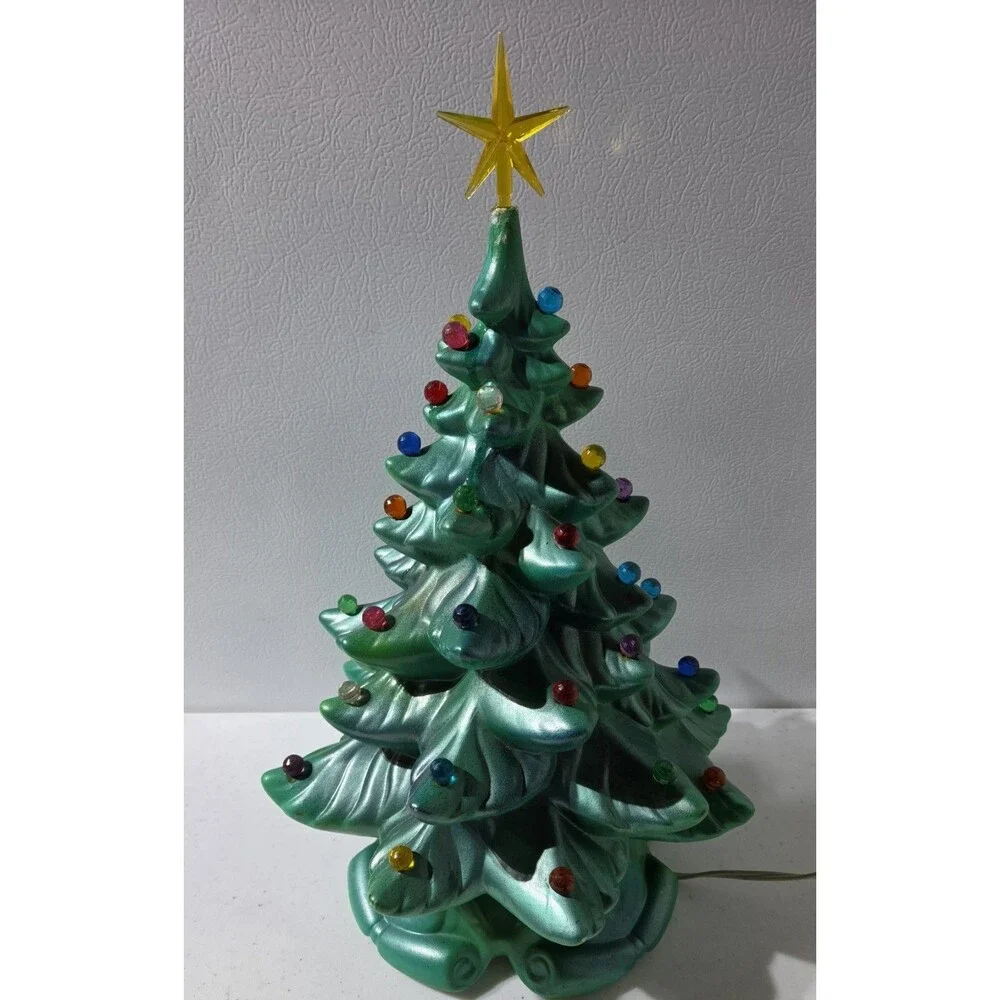 Vintage Handmade Cermaic Christmas Tree 15